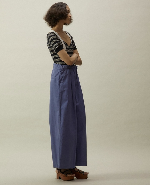 CURRENTAGE/Suspenders Wide Pants 詳細画像 ブルー 4