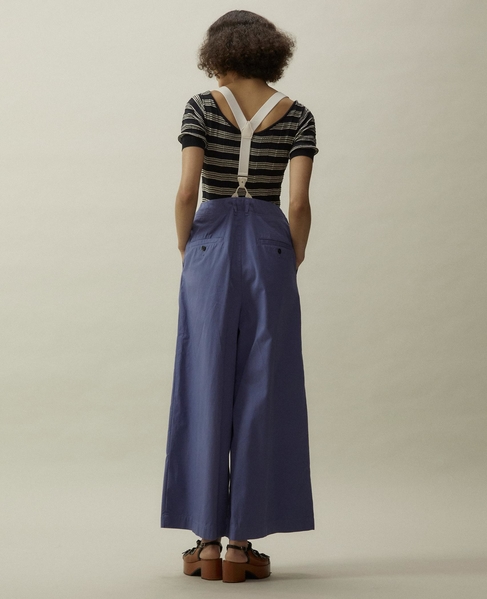 CURRENTAGE/Suspenders Wide Pants 詳細画像 ブルー 5