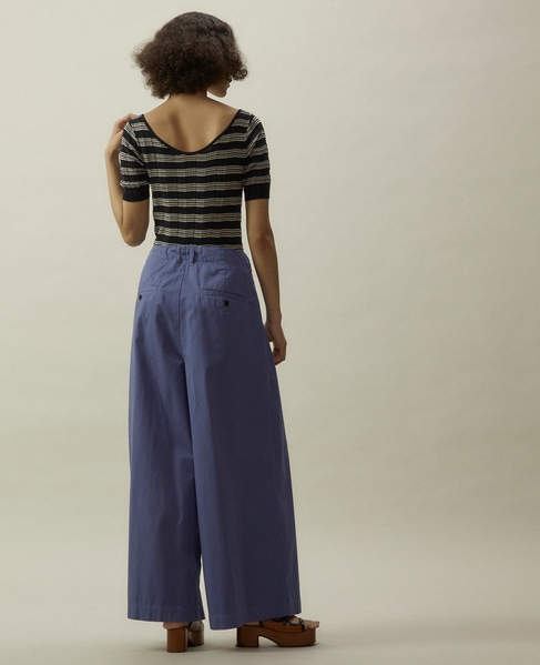 CURRENTAGE/Suspenders Wide Pants 詳細画像 ブルー 7