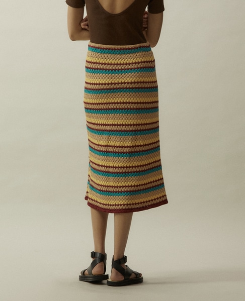 CURRENTAGE/Cable Knit Skirt 詳細画像 ボーダー 5