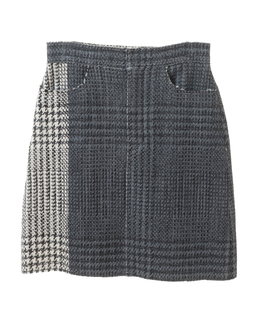 CURRENTAGE/Coated Tweed mini skirt