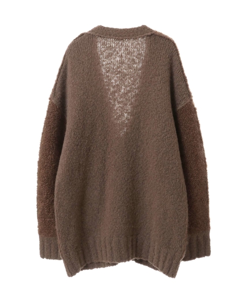 CURRENTAGE/wool alpaca Carly mohair combination cardigan｜商品詳細