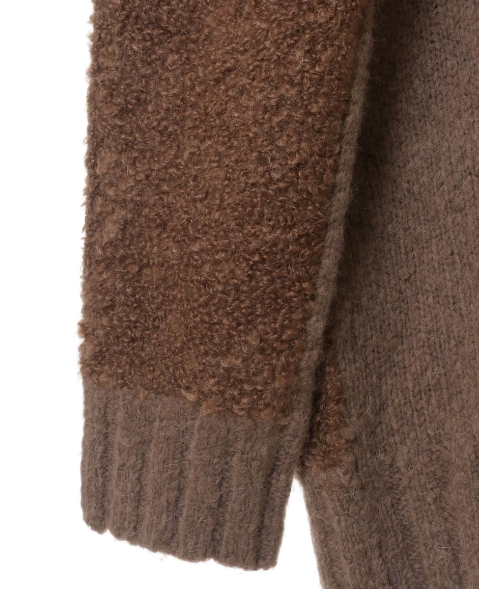 CURRENTAGE/wool alpaca Carly mohair combination cardigan｜商品詳細