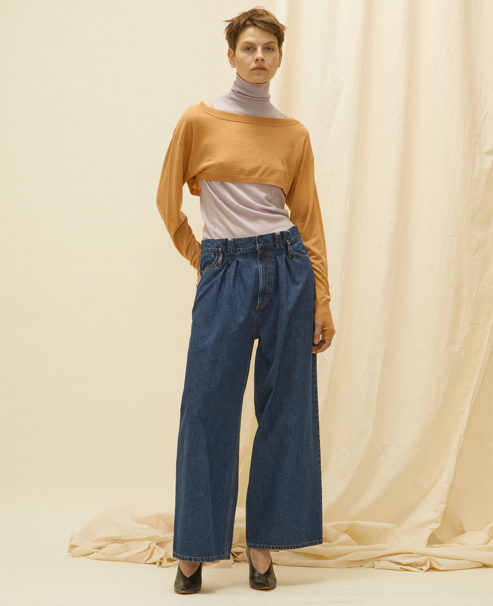 CURRENTAGE/Turtlrneck&Cropped top Layer knit｜商品詳細｜メルローズ