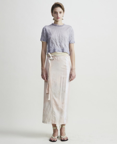 【CURRENTAGE/カレンテージ】pink camouflagewrap skirt 詳細画像 ピンクベージュ 8