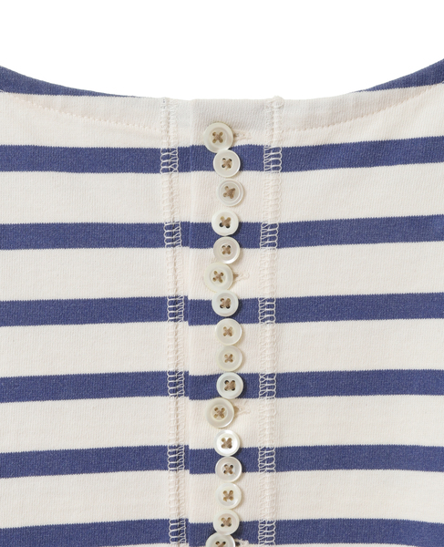 【CURRENTAGE/カレンテージ】Pearly king＆Queen sleeveless shirt 詳細画像 アイボリーXブルー 4
