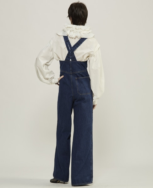 【CURRENTAGE/カレンテージ】Low back style over overalls 詳細画像 インディゴブルー 4