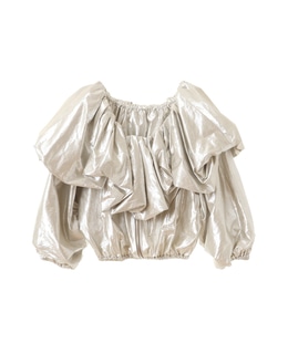 【CURRENTAGE/カレンテージ】2WAY silver blouse