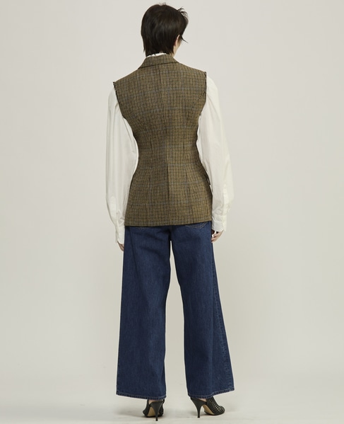 【CURRENTAGE/カレンテージ】Lovat tweed gilet 詳細画像 チェック 9