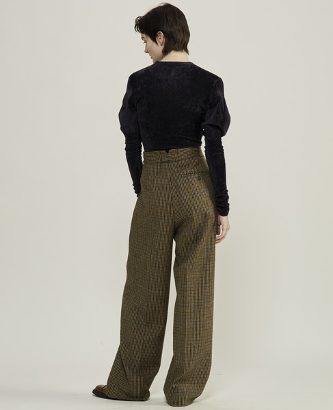 【CURRENTAGE/カレンテージ】Lovat tweed wide pants 詳細画像 チェック 9