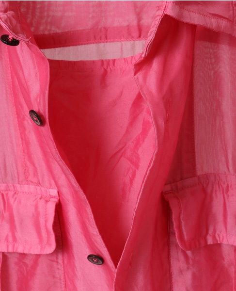 【CURRENTAGE/カレンテージ】Silk capra shirt 詳細画像 ピンク 10