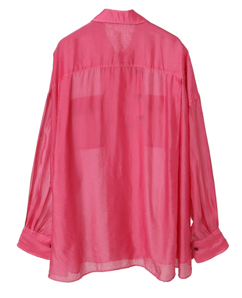 【CURRENTAGE/カレンテージ】Silk capra shirt 詳細画像 ピンク 3