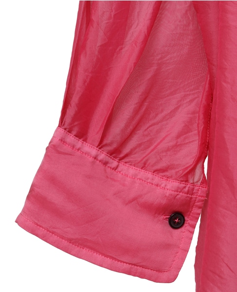 【CURRENTAGE/カレンテージ】Silk capra shirt 詳細画像 ピンク 7