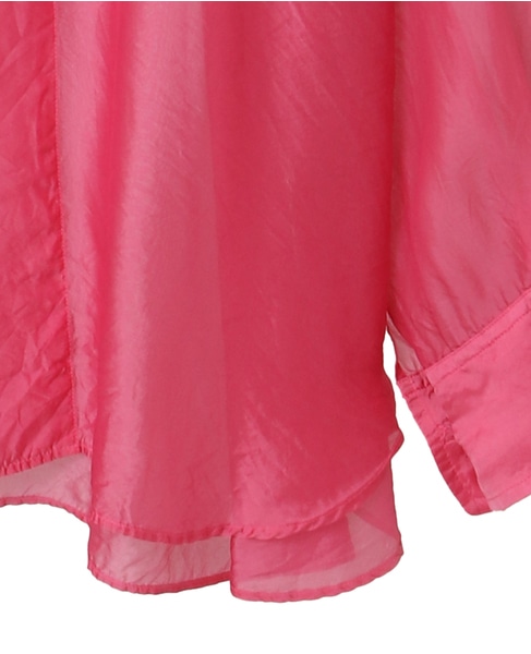 【CURRENTAGE/カレンテージ】Silk capra shirt 詳細画像 ピンク 8