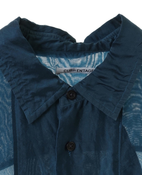 【CURRENTAGE/カレンテージ】Silk capra shirt 詳細画像 ブルー 3