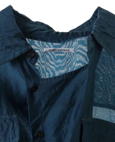 【CURRENTAGE/カレンテージ】Silk capra shirt 詳細画像 ブルー 4