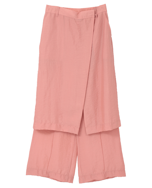 【CURRENTAGE/カレンテージ】Layered pants 詳細画像 ピンク 1