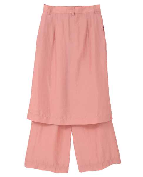 【CURRENTAGE/カレンテージ】Layered pants 詳細画像 ピンク 2