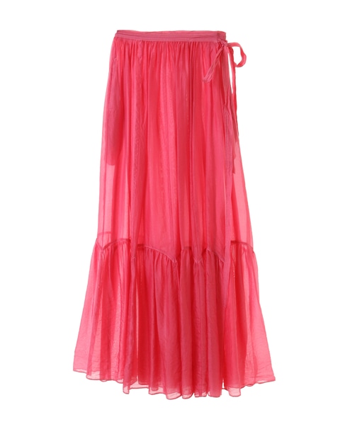 【CURRENTAGE/カレンテージ】Silk capra skirt 詳細画像 ピンク 1
