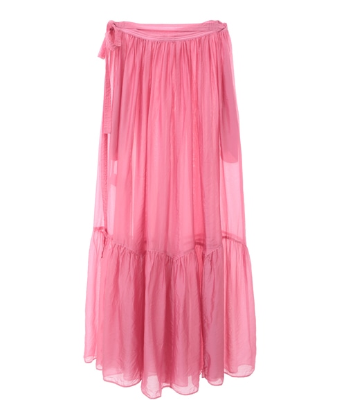 【CURRENTAGE/カレンテージ】Silk capra skirt 詳細画像 ピンク 10