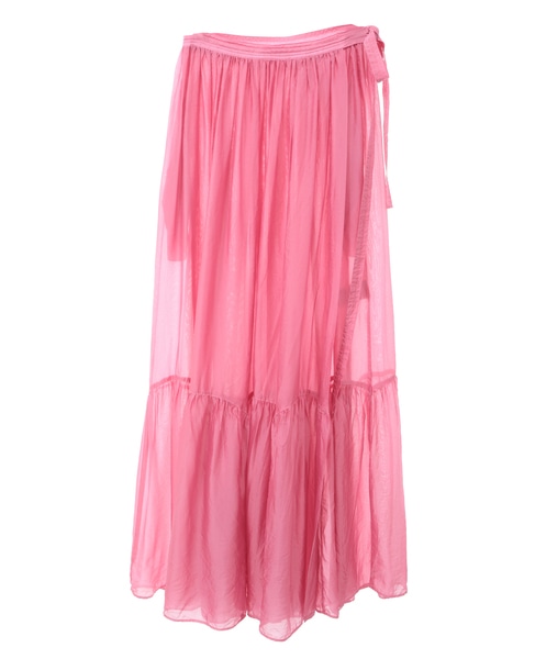 【CURRENTAGE/カレンテージ】Silk capra skirt 詳細画像 ピンク 9