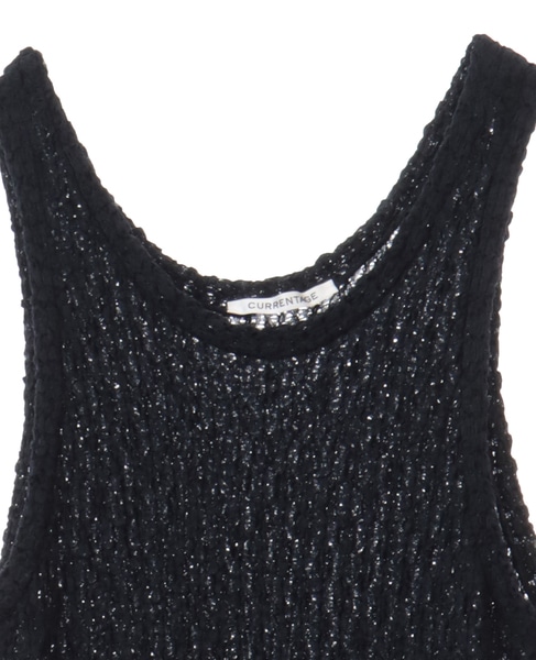 【CURRENTAGE/カレンテージ】LACY KNIT one piece 詳細画像 ブラック 3