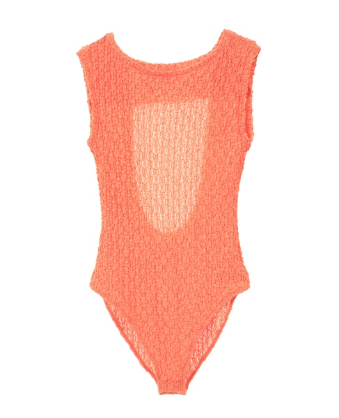 【CURRENTAGE/カレンテージ】Raschel lace bodysuit 詳細画像 オレンジ 1