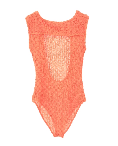 【CURRENTAGE/カレンテージ】Raschel lace bodysuit 詳細画像 オレンジ 2
