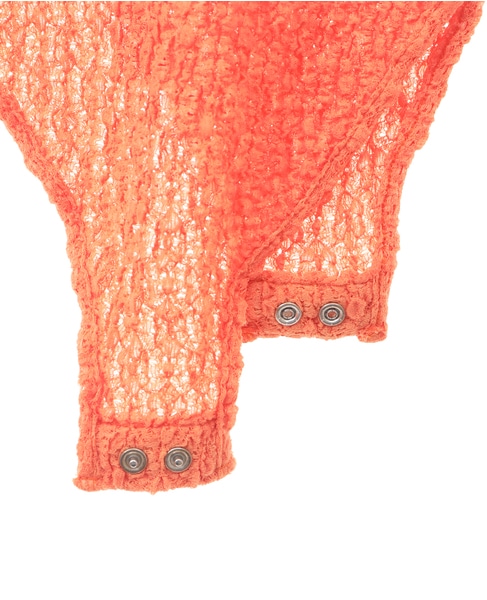【CURRENTAGE/カレンテージ】Raschel lace bodysuit 詳細画像 オレンジ 6