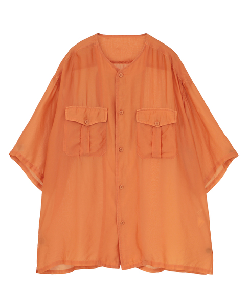 Silk cupra shirt(MEN'S) 詳細画像 オレンジ 1