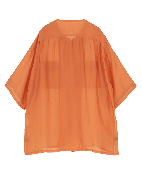 Silk cupra shirt(MEN'S) 詳細画像 オレンジ 2