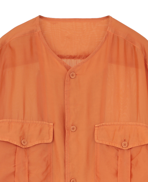 Silk cupra shirt(MEN'S) 詳細画像 オレンジ 3