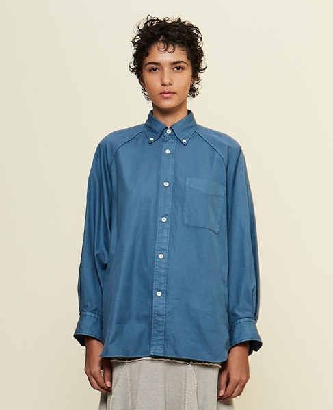 【CURRENTAGE/カレンテージ】Raglan Ox shirt 詳細画像 ブルー 1