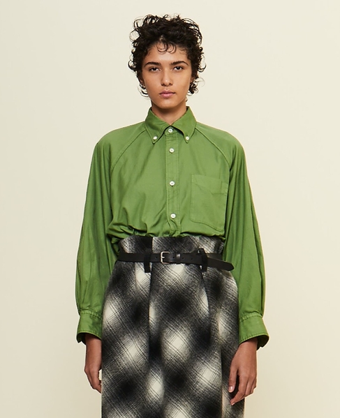 【CURRENTAGE/カレンテージ】Raglan Ox shirt 詳細画像 グリーン 1