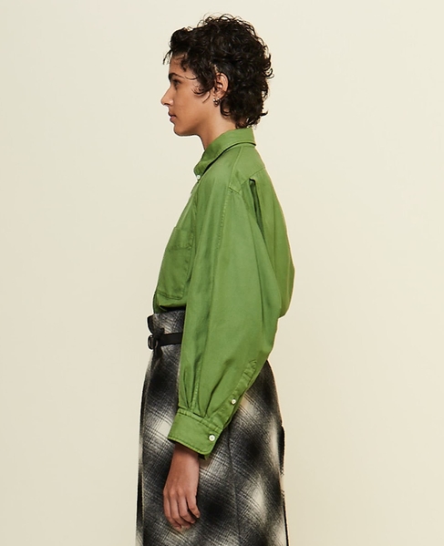 【CURRENTAGE/カレンテージ】Raglan Ox shirt 詳細画像 グリーン 2