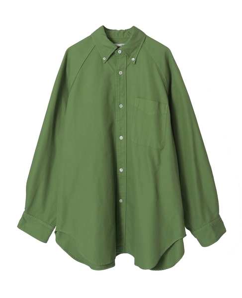 【CURRENTAGE/カレンテージ】Raglan Ox shirt 詳細画像 グリーン 5