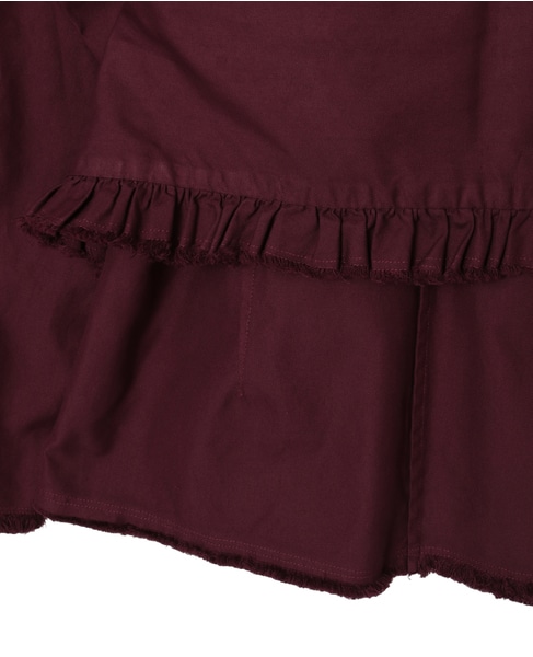 【CURRENTAGE/カレンテージ】Ruffle Ox Blouse 詳細画像 ボルドー 5