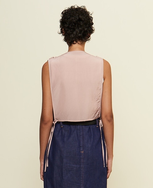 【CURRENTAGE/カレンテージ】Ruffle vest 詳細画像 ピンク 3