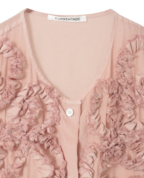 【CURRENTAGE/カレンテージ】Ruffle vest 詳細画像 ピンク 7