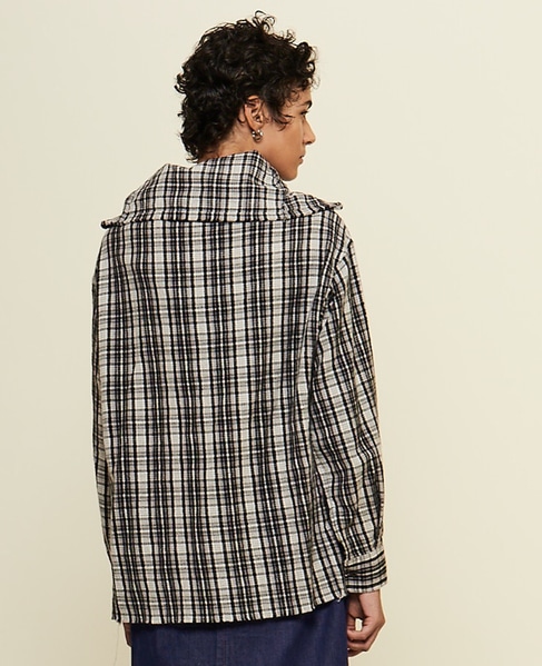 【CURRENTAGE/カレンテージ】Original flannel shirt 詳細画像 ブラック 4