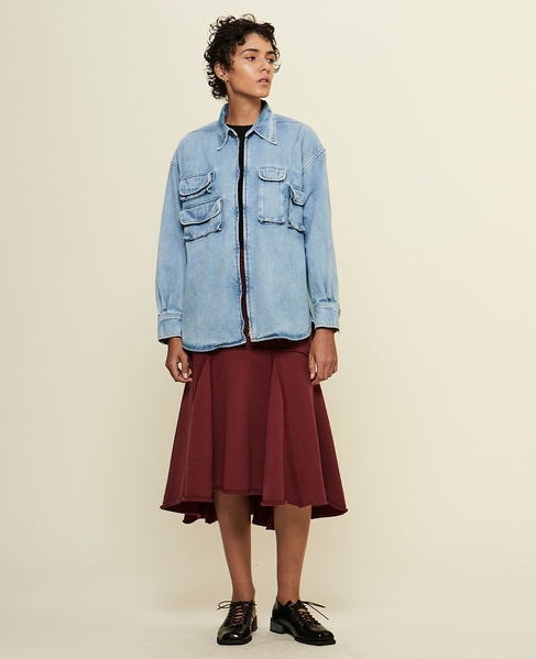 【CURRENTAGE/カレンテージ】Fishing denim shirt 詳細画像 アイスブルー 2