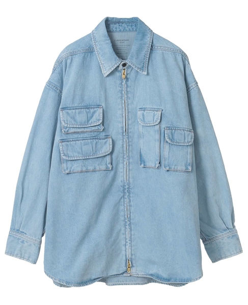 【CURRENTAGE/カレンテージ】Fishing denim shirt 詳細画像 アイスブルー 3