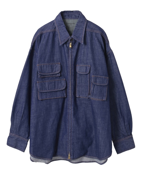 【CURRENTAGE/カレンテージ】Fishing denim shirt 詳細画像 インディゴブルー 1