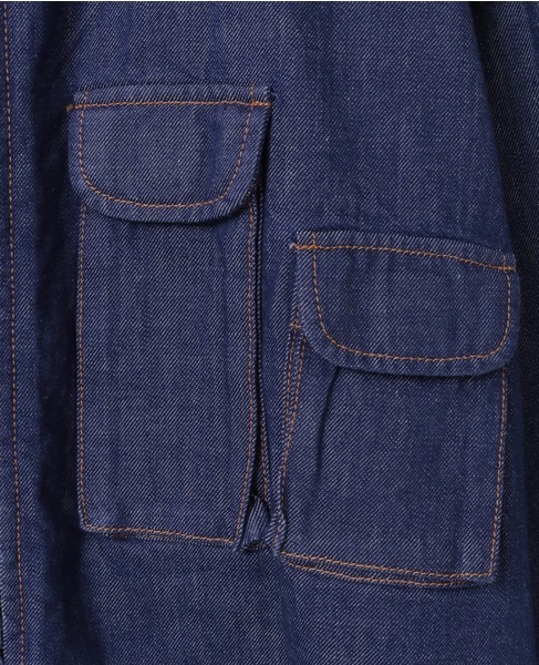 【CURRENTAGE/カレンテージ】Fishing denim shirt 詳細画像 インディゴブルー 7