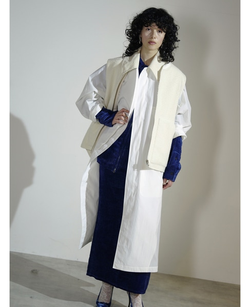 【CURRENTAGE/カレンテージ】Balmacaan coat 詳細画像 ホワイト 2