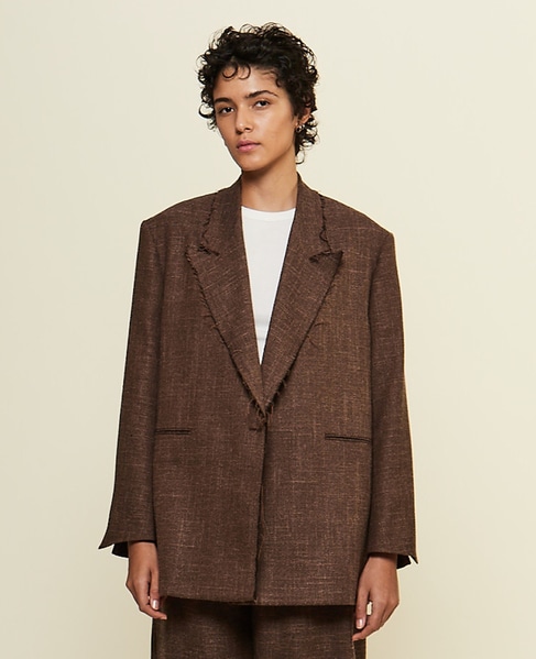 【CURRENTAGE/カレンテージ】Original fabric jacket 詳細画像 ブラウン 1