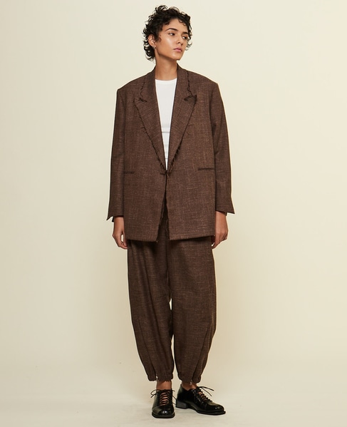 【CURRENTAGE/カレンテージ】Original fabric jacket 詳細画像 ブラウン 4