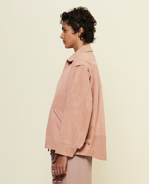 【CURRENTAGE/カレンテージ】Leather jacket 詳細画像 ピンク 2