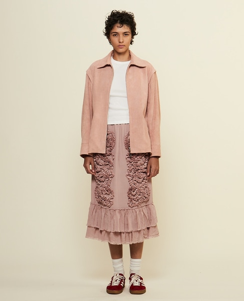 【CURRENTAGE/カレンテージ】Leather jacket 詳細画像 ピンク 4