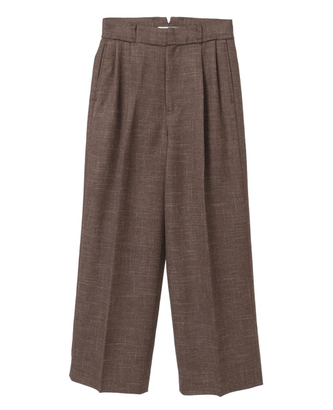 【CURRENTAGE/カレンテージ】Original fabric wide pant 詳細画像 ブラウン 1